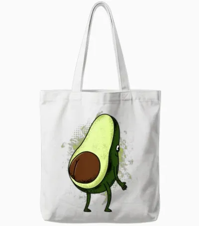 Funny Avocado Gift Tote Bags - White