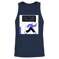 Keep Moving Forward Unisex Tank Top - Navy – 2