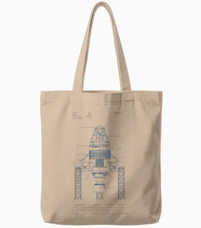 Raptor Engine Starship - Diagram Engine Starship Tote Bags - Natural