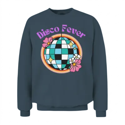 Retro Disco Fever Unisex Sweatshirt - Dark Heather