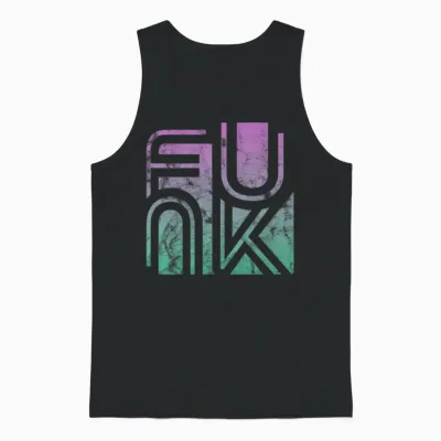 Funk Retro Unisex Tank Top - Black