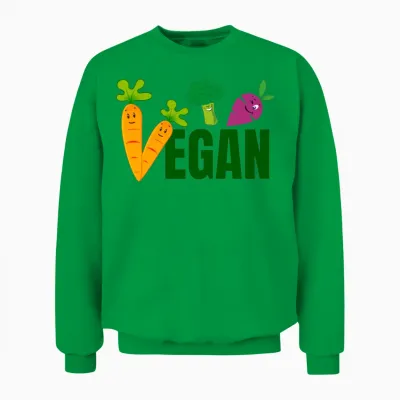 Vegan Funny Veggies Unisex Sweatshirt - Irish Green
