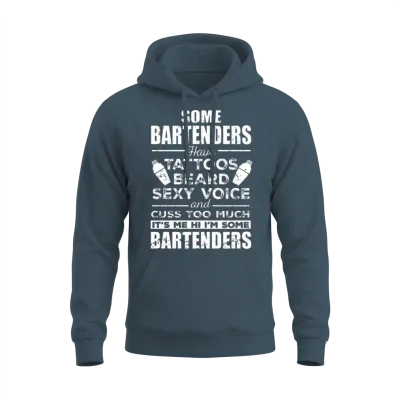Some Bartenders Bartending Funny Unisex Hoodie - Dark Heather