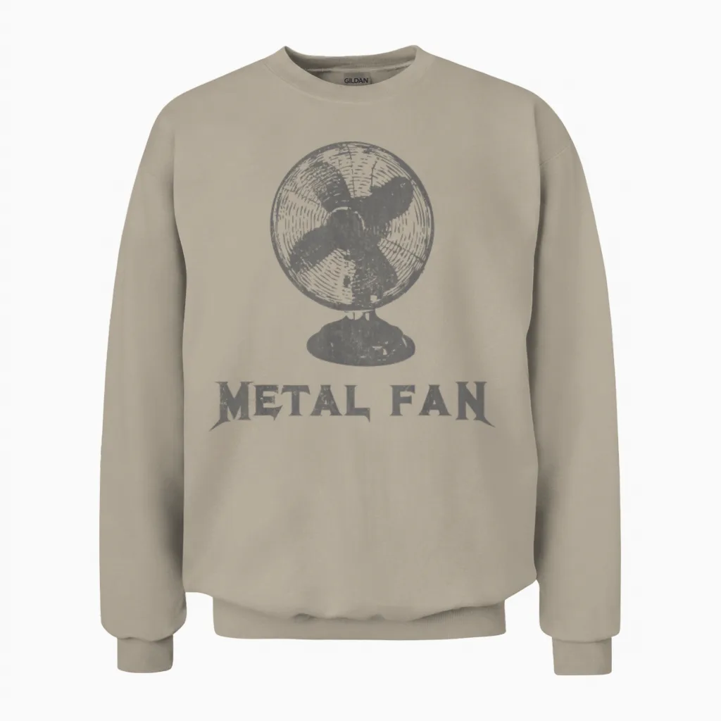 Metal Fan Funny Heavy Metal Music T-Shirt Small Unisex Sweatshirt in Sand