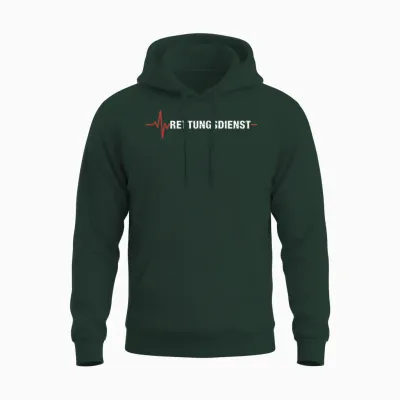 Rettungsdienst Herzschlag Sanitäter Ekg Notfall Unisex Hoodie - Forest