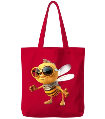 Design Your Own Bee Tote Bags - Red