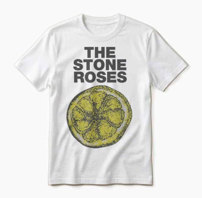 Stone Roses Lemons 1989 Official Rock Band Album Unisex T-Shirt in White