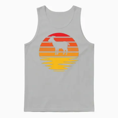 Goat Retro Unisex Tank Top - Ash