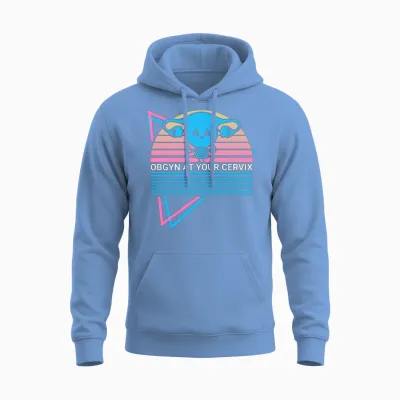 Obgyn Retro Unisex Hoodie - Carolina Blue