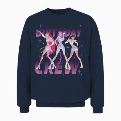 Kpop Demon Huntr/x Birthday Crew Officially Licensed Unisex Sweatshirt - Navy