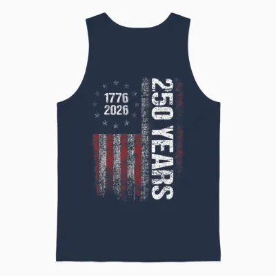 250 Years American Anniversary 250th Independence Day Unisex Tank Top - Navy