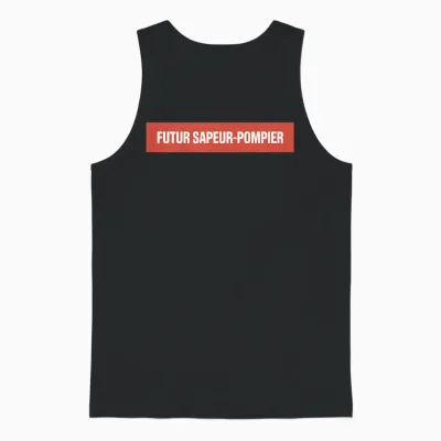 Children's Future Firefighter Design Funny Fan Unisex Tank Top - Black