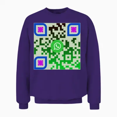 Qr Code 1 Unisex Sweatshirt - Purple