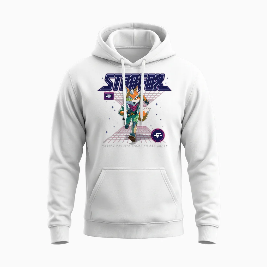 The Super Mario Galaxy Movie Starfox About to Get Crazy Unisex Hoodie in White