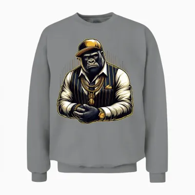 Gorilla Kostüm Kinder Unisex Sweatshirt - Sport Grey