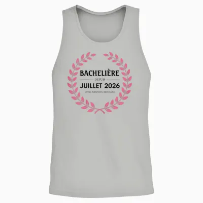 Bachelière 2026 Félicitations Réussite Bac Souvenir Fille Unisex Tank Top - Ash