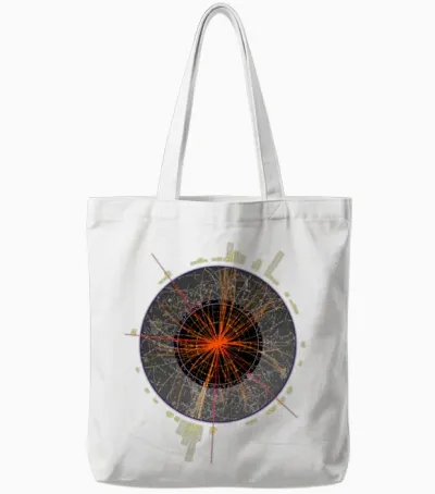 Higgs Boson Particle Tote Bags - White