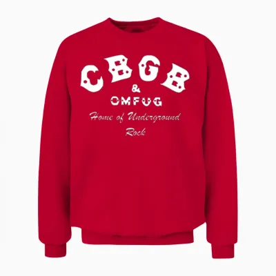 Cbgb Omfug Home of Underground Rock Unisex Sweatshirt - Red