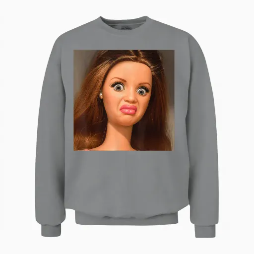 Disgusted Face Meme Doll Babe X Only Baby Love Date Fans Unisex Sweatshirt - Sport Grey