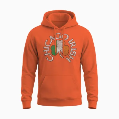 Chicago Irish Shamrock Apparel Unisex Hoodie - Orange