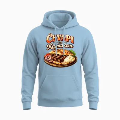 Lustiges Cevapcici Motiv - Balkan Food Grillen Spruch Unisex Hoodie - Light Blue