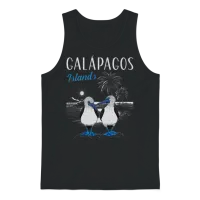 Blue Footed Booby Bird Galapagos Islands Unisex Tank Top - Black – 1