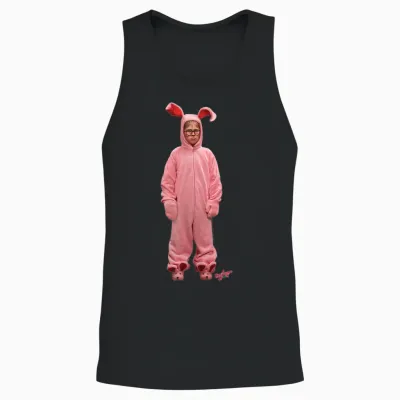 A Christmas Story Ralphie Pink Bunny Pink Nightmare Unisex Tank Top - Black