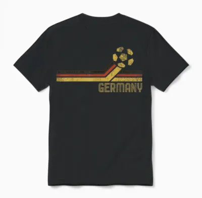 Deutschland Fußball 2026 Deutsche Fans Retro Vintage Unisex T-Shirt - Black