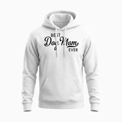 Dog Mom Unisex Hoodie - White