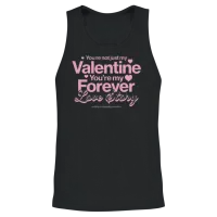 Valentine Forever Love Story Cute Couples Product Unisex Tank Top - Black – 2