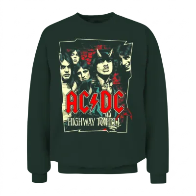 Ac/dc Logo and Band Highway to Hell Album Unisex Sweatshirt - Forest