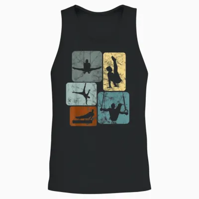 Gymnastics Boys Acrobatics Boys Gymnastics T-Shirt, Black, S Unisex Tank Top - Black