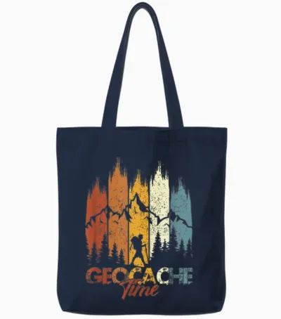 Zeit Für Geocache, Geocache, Zeit, Geocaching Tote Bags - Navy