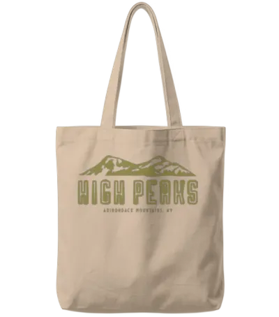 High Peaks Adirondack Mountains Hiking Tote Bags - Natural