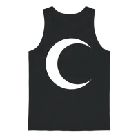 Crescent Moon Unisex Tank Top - Black – 1