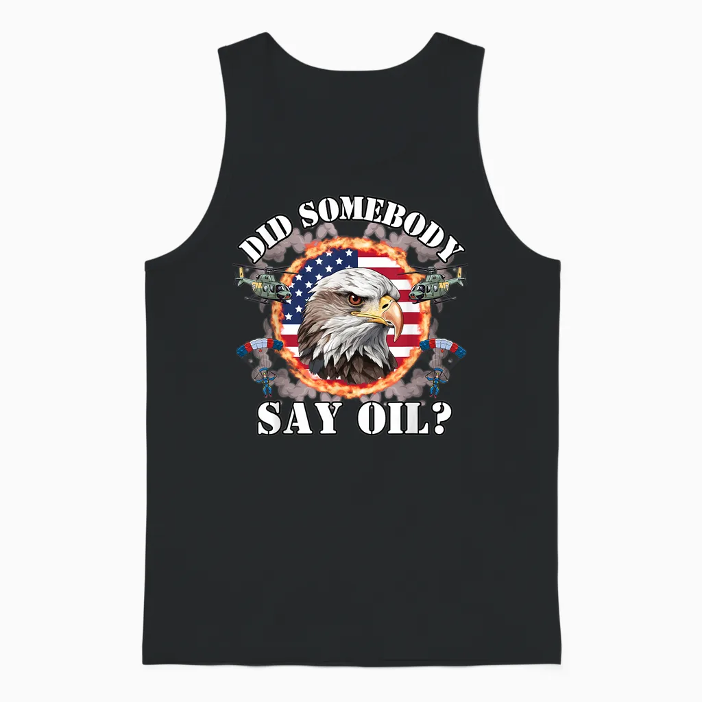 Hat Jemand รถl Gesagt? Danke Usa Meme Ironisch Humorvolles Amerika Unisex Tank Top in Black