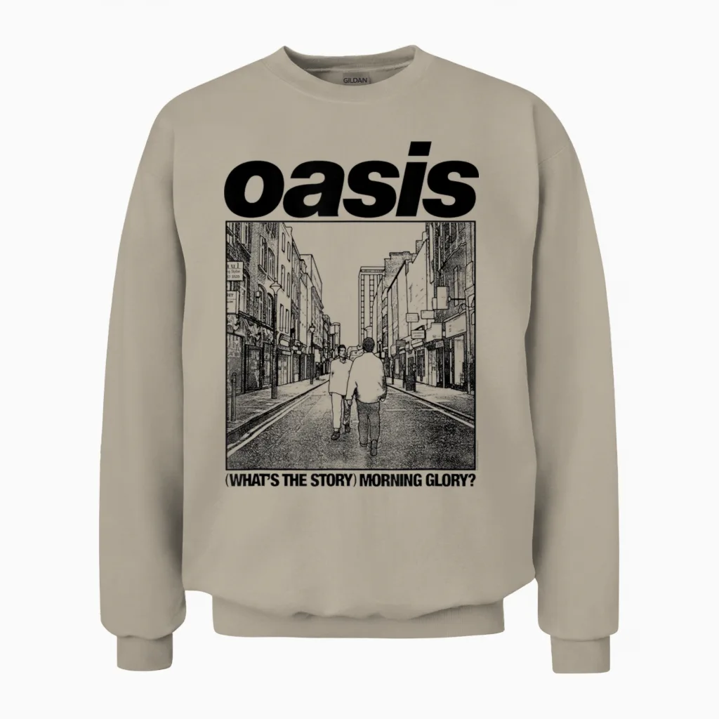 Oasis Amazon Exclusive Wtsmg in White Unisex Sweatshirt in Sand