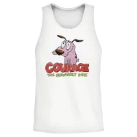 Courage the Cowardly Dog Lovers Unisex Tank Top - White – 2