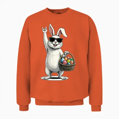 Osterhase Schaukeln Ostern Lustig Ostern Unisex Sweatshirt - Orange