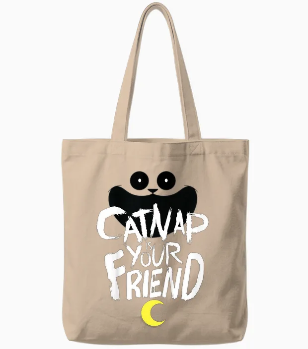 Child Poppy Playtime Catnap Is Your Friend For Tote Bags in Natural