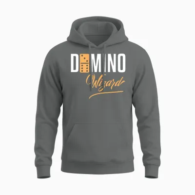 Domino Wizard Funny Dominoes Game Player Novelty Unisex Hoodie - Graphite Heather