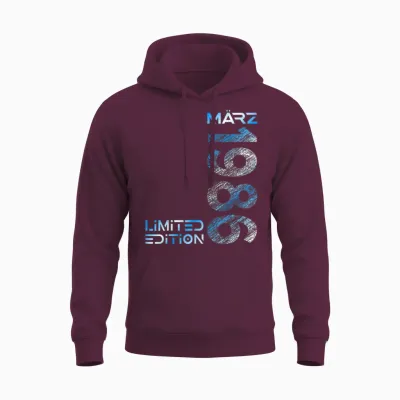 March 1986 Man Woman 40th Birthday Limited Edition Unisex Hoodie - Maroon