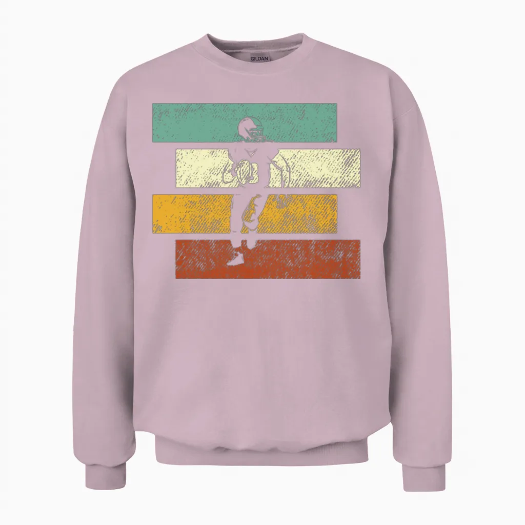 Rugby Retro Unisex Sweatshirt in Light Pink