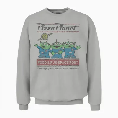 Disney Pixar Toy Story Pizza Planet Aliens Unisex Sweatshirt - Ash