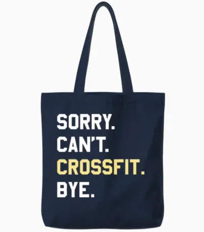 Funny Crossfit Gift for Men Women Boys or Girls Tote Bags - Navy