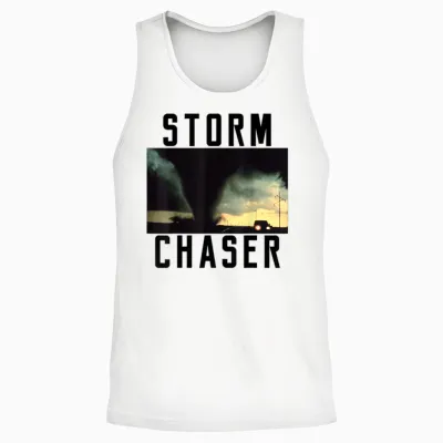 Storm Chaser Tornado Picture Weather Meteorologist Unisex Tank Top - White