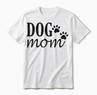 Dog Mom Unisex T-Shirt - White
