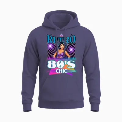 Retro 80's Chic Star Gd Unisex Hoodie - Heather Sport Dark Navy