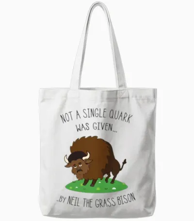 Neil Degrasse Tyson Bison Tote Bags - White
