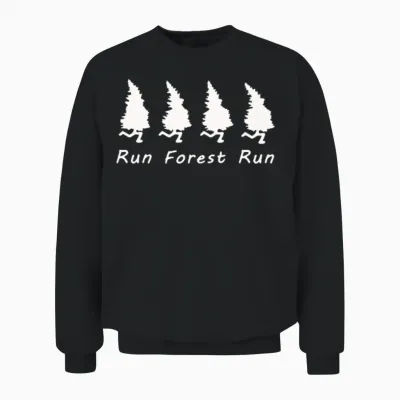 Run Shirt Funny Unisex Sweatshirt - Black